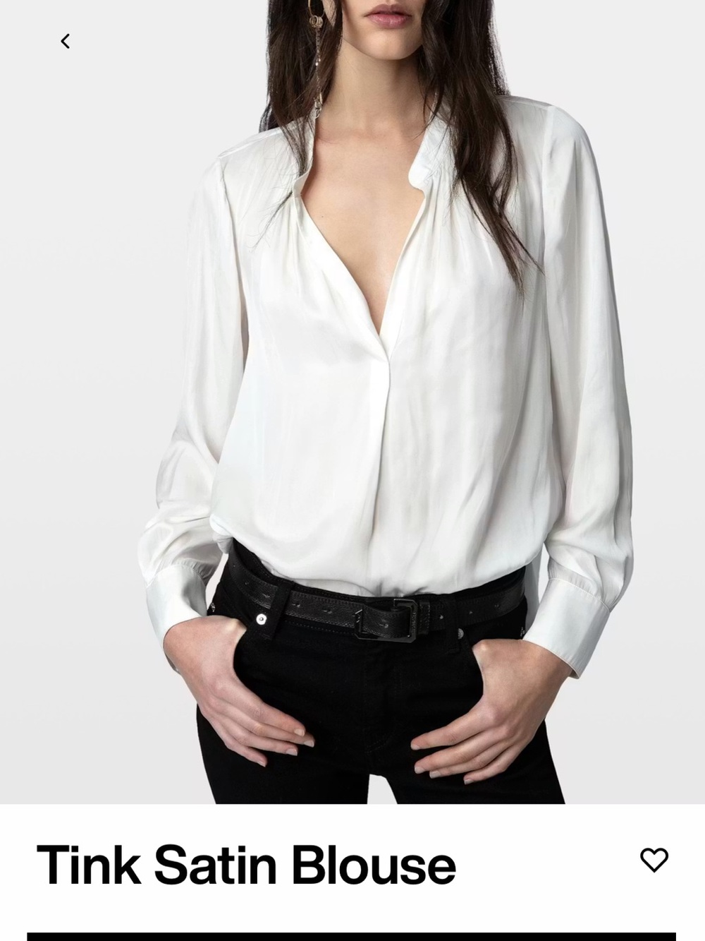 Zadig & Voltaire Satin V-Neck Blouse - Blue Gray